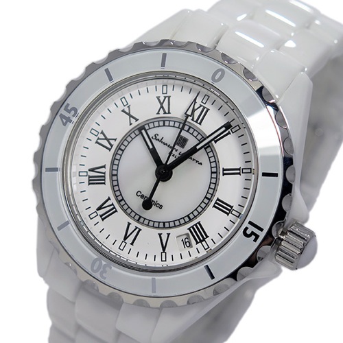 サルバトーレ マーラ クオーツ メンズ ローマ数字 腕時計 SM15120-WHR ホワイト