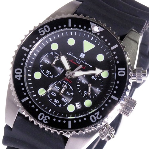 サルバトーレ マーラ クロノ クオーツ メンズ 腕時計 SM16104-SSBKBK ブラック