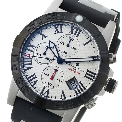 サルバトーレ マーラ クロノ クオーツ メンズ 腕時計 SM17111-SSWH ホワイト