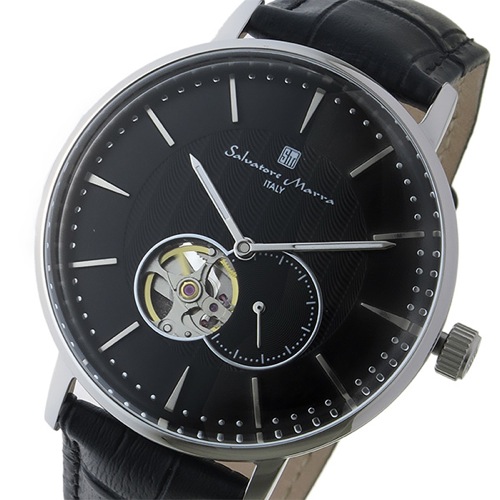 サルバトーレ マーラ 自動巻き メンズ 腕時計 SM17114-SSBK ブラック/シルバー