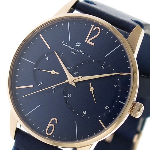 サルバトーレマーラ クオーツ メンズ 腕時計 SM18105-PGBL ブルー