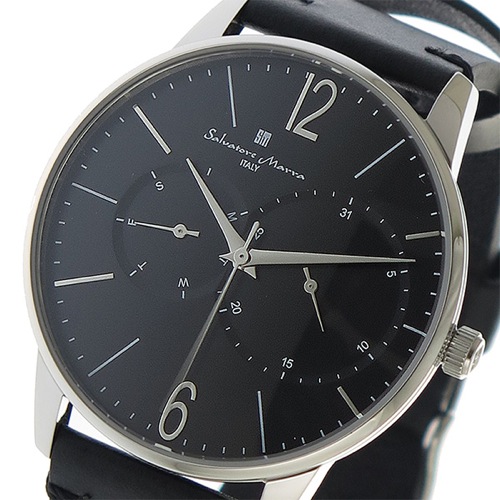 サルバトーレマーラ クオーツ メンズ 腕時計 SM18105-SSBK ブラック