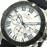 サルバトーレマーラ SALVATORE MARRA 腕時計 メンズ SM18118-SSWH クォーツ ホワイト ブラック