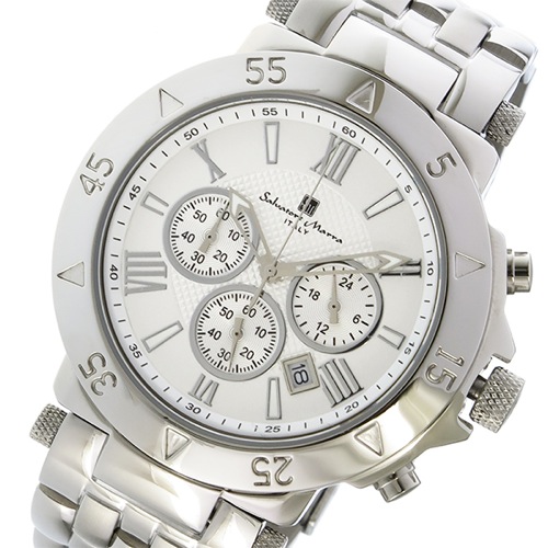 サルバトーレマーラ クロノ クオーツ メンズ 腕時計 SM7019-WH ホワイト
