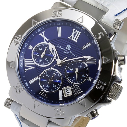 サルバトーレマーラ クオーツ クロノ 腕時計 SM8005S-SSBLWH ブルー/ホワイト