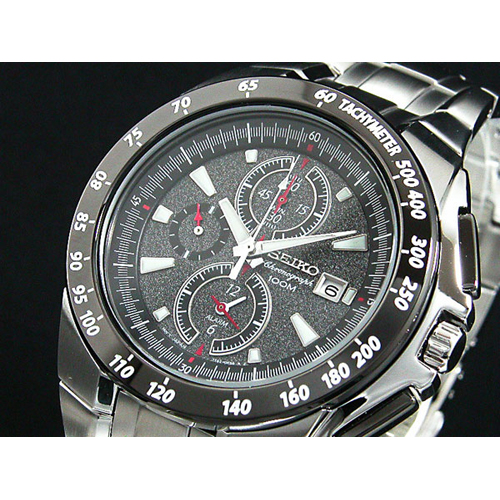 セイコー SEIKO クロノグラフ アラーム メンズ 腕時計 SNAB09P1