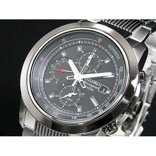 セイコー SEIKO クロノグラフ アラーム メンズ 腕時計 SNAB19P1