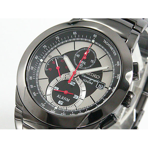 セイコー SEIKO クロノグラフ アラーム メンズ 腕時計 SNAB35P1