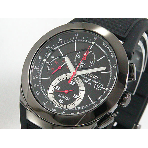 セイコー SEIKO クロノグラフ アラーム メンズ 腕時計 SNAB39P1