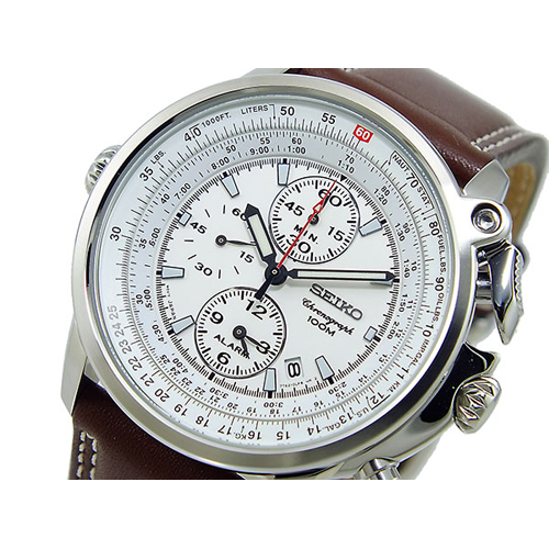 セイコー SEIKO パイロット クロノグラフ アラーム 腕時計 SNAB71P1