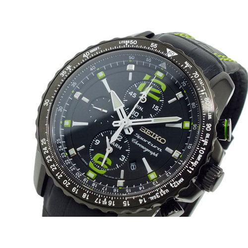 セイコー SEIKO スポーチュラ クロノグラフ 腕時計 SNAE97P1 ブラック