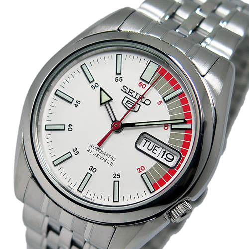 セイコー SEIKO セイコー 5 スポーツ 自動巻き メンズ 腕時計 SNK369K ホワイト