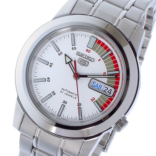 セイコー5 自動巻き メンズ 腕時計 SNKK25K1 ホワイト