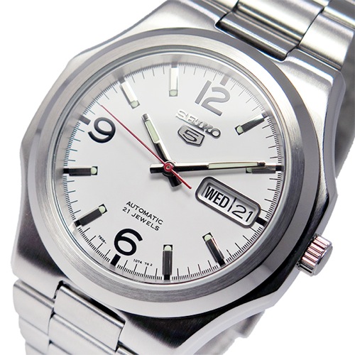 セイコー5 自動巻き メンズ 腕時計 SNKK55K1 ホワイト