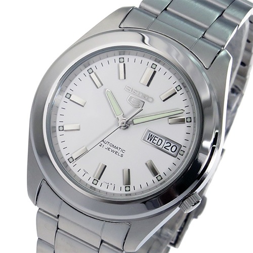 セイコー セイコー5 5 自動巻き メンズ 腕時計 SNKM61K1 ホワイト