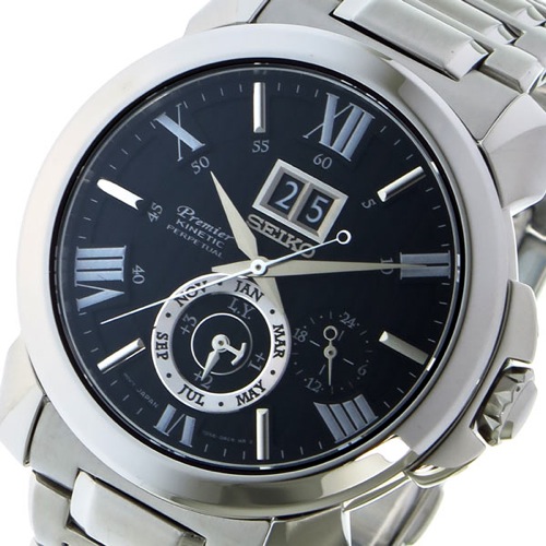 セイコー SEIKO プルミエ Premier キネティック メンズ 腕時計 SNP141P1 ブラック