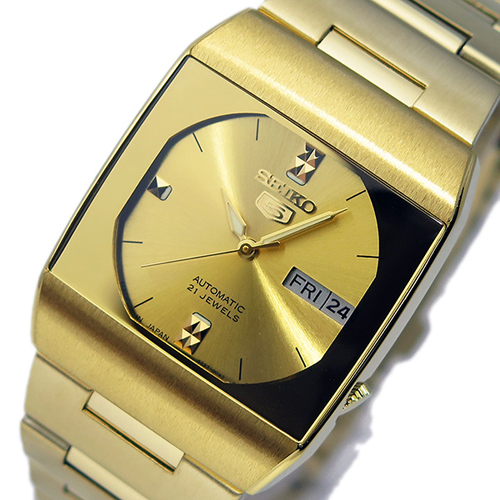 セイコー ファイブ SEIKO 5 自動巻き メンズ 腕時計 SNY008J1 ゴールド