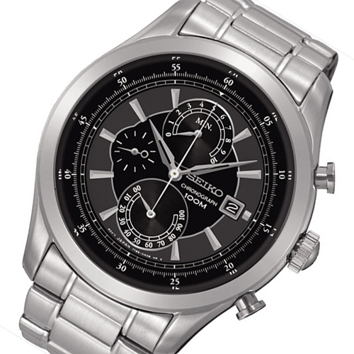 セイコー SEIKO クオーツ クロノ メンズ 腕時計 SPC167P1 ブラック