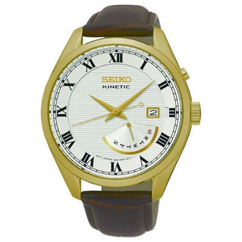 セイコー キネティック クオーツ メンズ 腕時計 SRN074P1 ゴールド