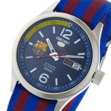 SEIKO 5 スポーツ FCバルセロナ 自動巻き 腕時計 SRP303K1 ブルー