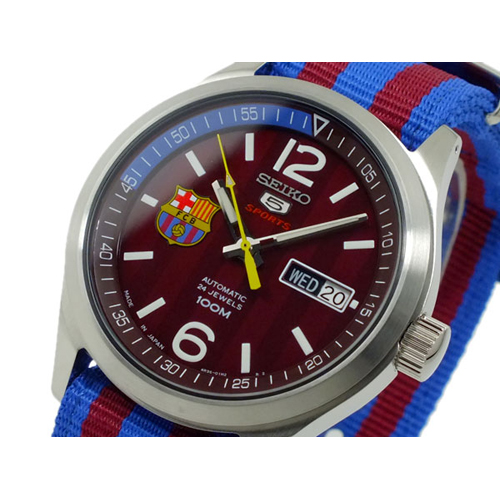 セイコー ファイブ 5 スポーツ FCバルセロナ 自動巻き メンズ 腕時計 SRP305J1