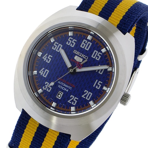 セイコー セイコー5 スポーツ 自動巻き メンズ 腕時計 SRPA91K1 ブルー/イエロー