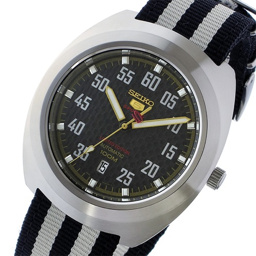 セイコー セイコー5 スポーツ 自動巻き メンズ 腕時計 SRPA93K1 ブラック/ホワイト