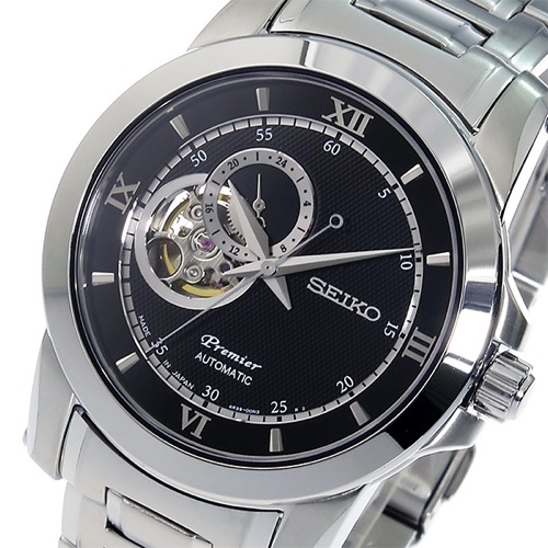 セイコー プルミエ 自動巻き メンズ 腕時計 SSA321J1 ブラック
