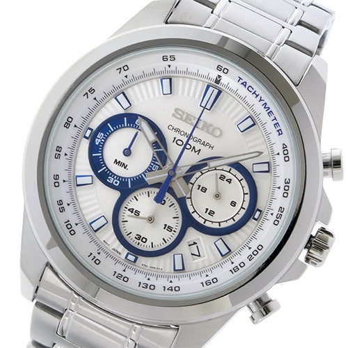 セイコー クロノ クオーツ メンズ 腕時計 SSB239P1 ホワイト