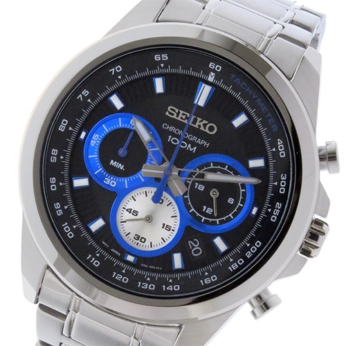 セイコー クロノ クオーツ メンズ 腕時計 SSB243P1 ブラック
