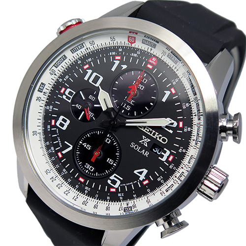 セイコー プロスペックス クロノ ソーラー メンズ 腕時計 SSC351P1 ブラック