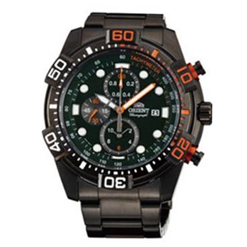 オリエント ORIENT クロノ クオーツ メンズ 腕時計 STT16001F ブラック