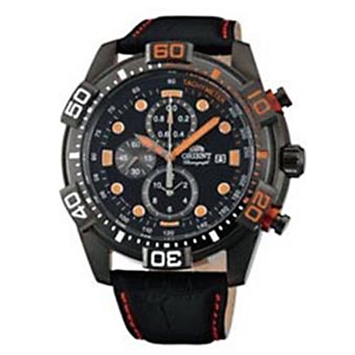 オリエント ORIENT クロノ クオーツ メンズ 腕時計 STT16003B ブラック