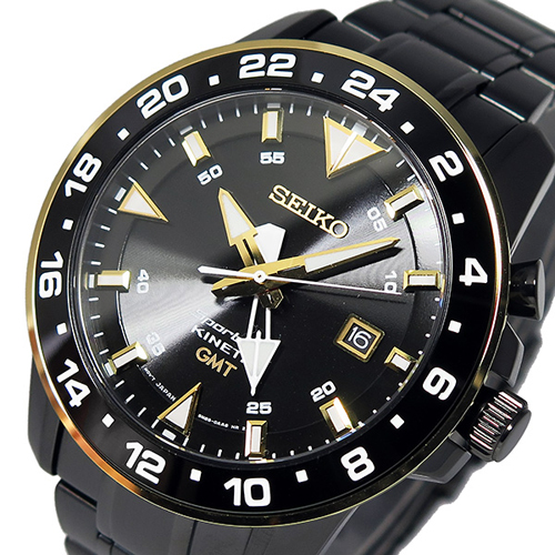 セイコー スポーチュラ キネティック クオーツ メンズ 腕時計 SUN026P1 ブラック