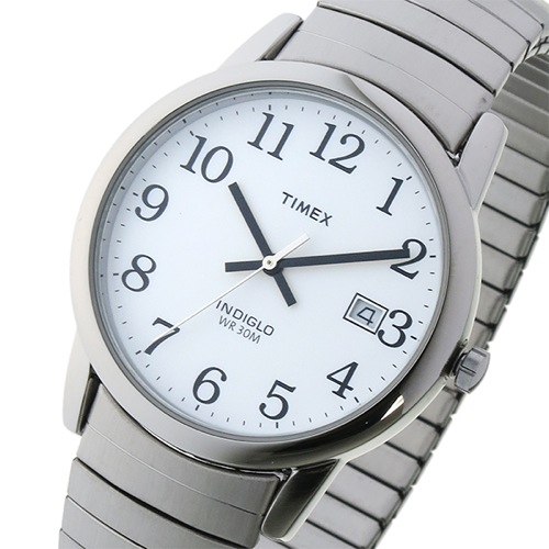 タイメックス イージーリーダー クオーツ メンズ 腕時計 T2H451 ホワイト/シルバー