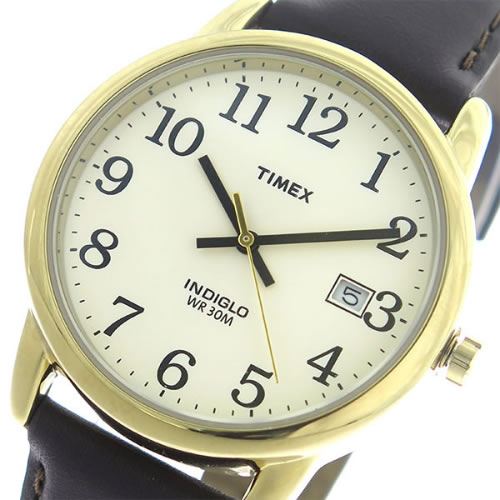 タイメックス EASY READER クオーツ ユニセックス 腕時計 T2N369 アイボリー/ブラウン