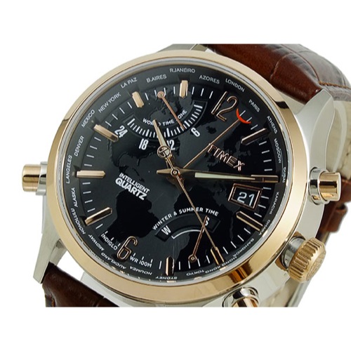 タイメックス ワールドタイム インテリジェントクオーツ 腕時計 T2N942