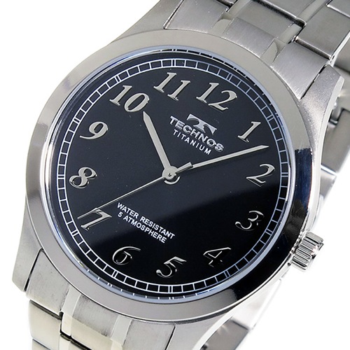 テクノス TECHNOS クオーツ メンズ 腕時計 TSM905IB ブラック