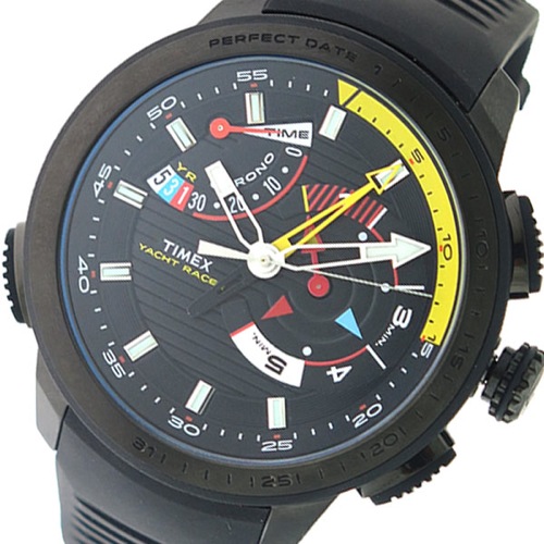 タイメックス ヨットレーサー クロノ クオーツ メンズ 腕時計 TW2P44300 ブラック/ブラック