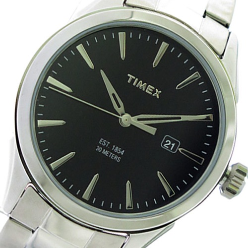 タイメックス クオーツ メンズ 腕時計 TW2P77300 ブラック/シルバー