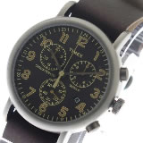 タイメックス インディグロ クオーツ メンズ 腕時計 TW2P85400 ブラック/ダークブラウン