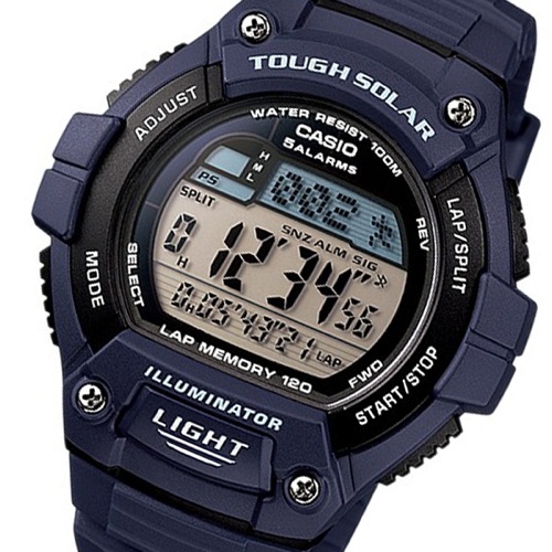 カシオ CASIO スポーツ ソーラー メンズ 腕時計 W-S220-2A ネイビー