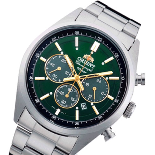 オリエント ネオセブンティーズ クロノ メンズ 腕時計 WV0031TX グリーン 国内正規