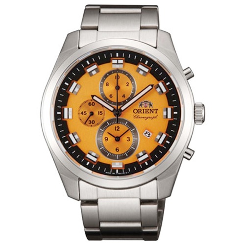 オリエント ORIENT クオーツ メンズ クロノ 腕時計 WV0511TT オレンジ 国内正規
