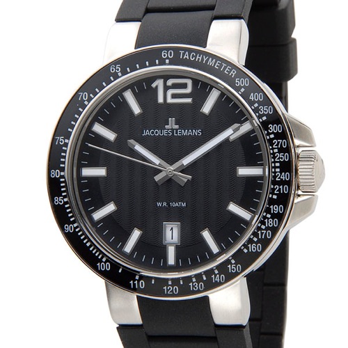 ジャックルマン ケビンコスナー アンバサダーモデル ミラノ クオーツ メンズ 腕時計 1-1695A ブラック