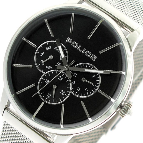 【送料無料】ポリス POLICE 腕時計 メンズ 14999JS-02MM クォーツ ブラック シルバー - メンズブランドショップ グラッグ