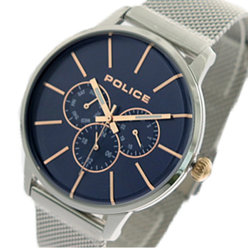 【送料無料】ポリス POLICE 腕時計 メンズ 14999JS-03MM クォーツ ネイビー シルバー - メンズブランドショップ グラッグ