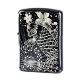 ジッポ ZIPPO 鯉桜 オイルライター 喫煙具 162KS-BK ブラック