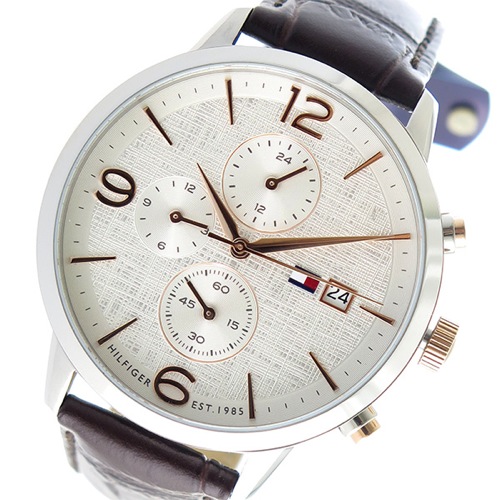 トミー ヒルフィガー クオーツ メンズ 腕時計 1710360 シルバー