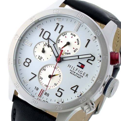トミー ヒルフィガー クオーツ メンズ 腕時計 1791138 ホワイト